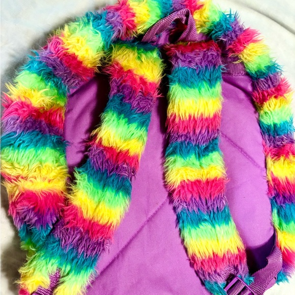 Colorful Furry Kids Backpack - Picture 6 of 10